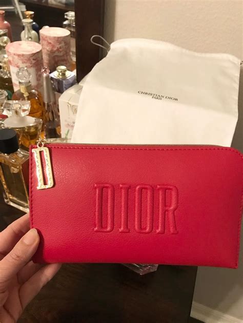 red dior makeup bag|vintage Dior makeup bag.